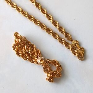 Vintage 1970's MONET rope chain necklace and bracelet set